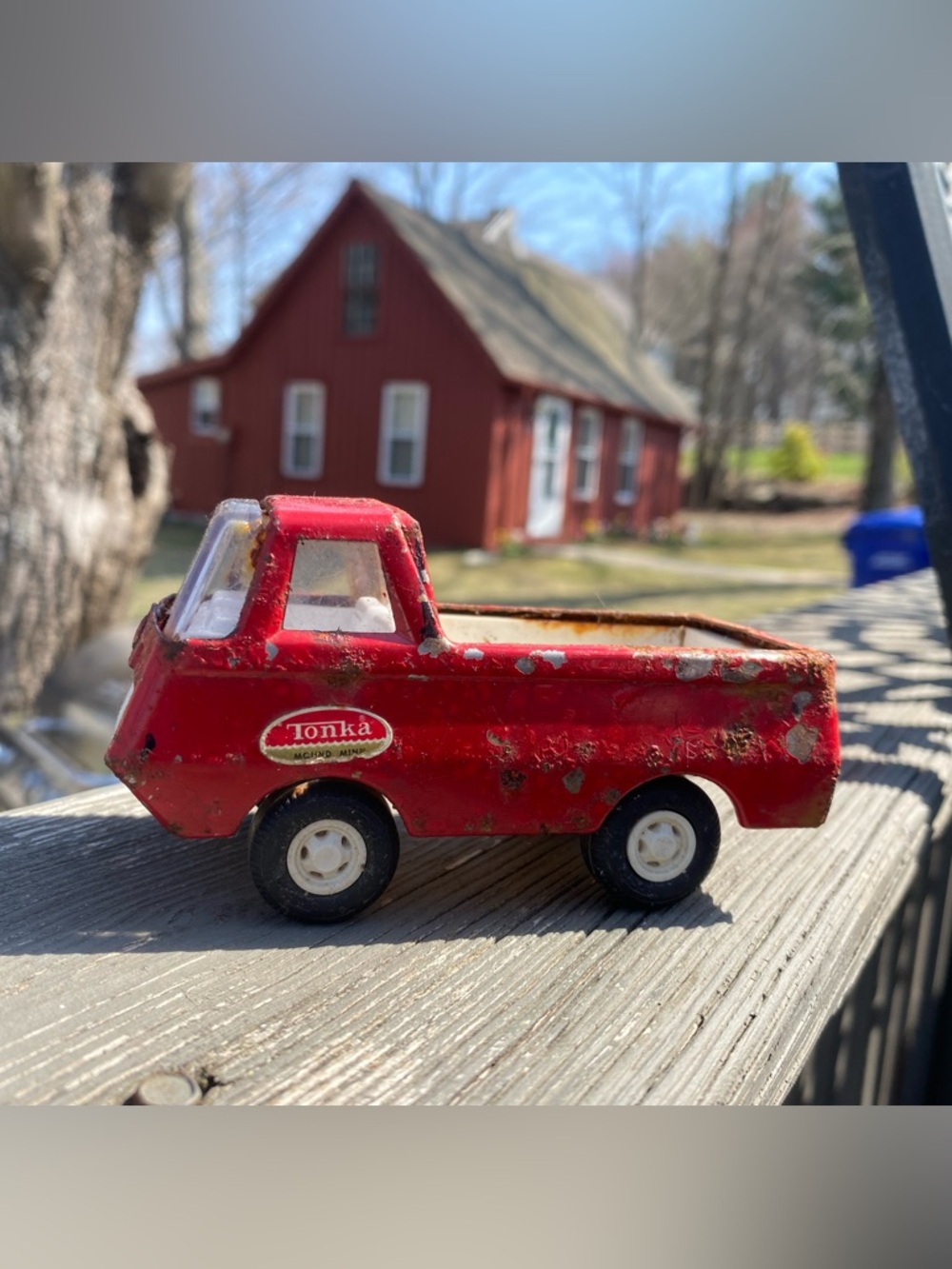 Vintage Tonka Red Metal Toy Pickup Truck